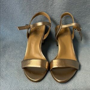 Naturalizer Gold Heels with Adjustable Ankle Strap